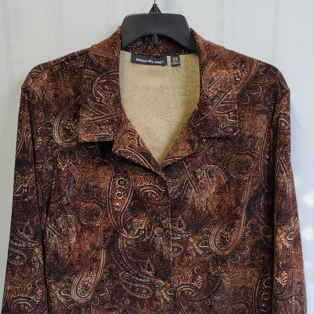 Briggs New York Women's Shirt Size 2X - Picture 2 of 10